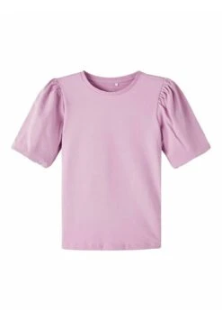 NAME IT Ballonärmel - T-Shirt Basic - Smoky Grape