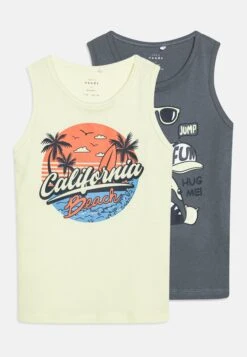 NAME IT Nmmvagno 2 Pack - Top - Lime Cream/Stormy Weather