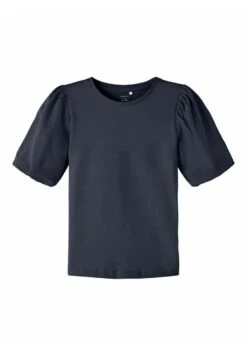 NAME IT Ballonärmel - T-Shirt Basic - Dark Sapphire