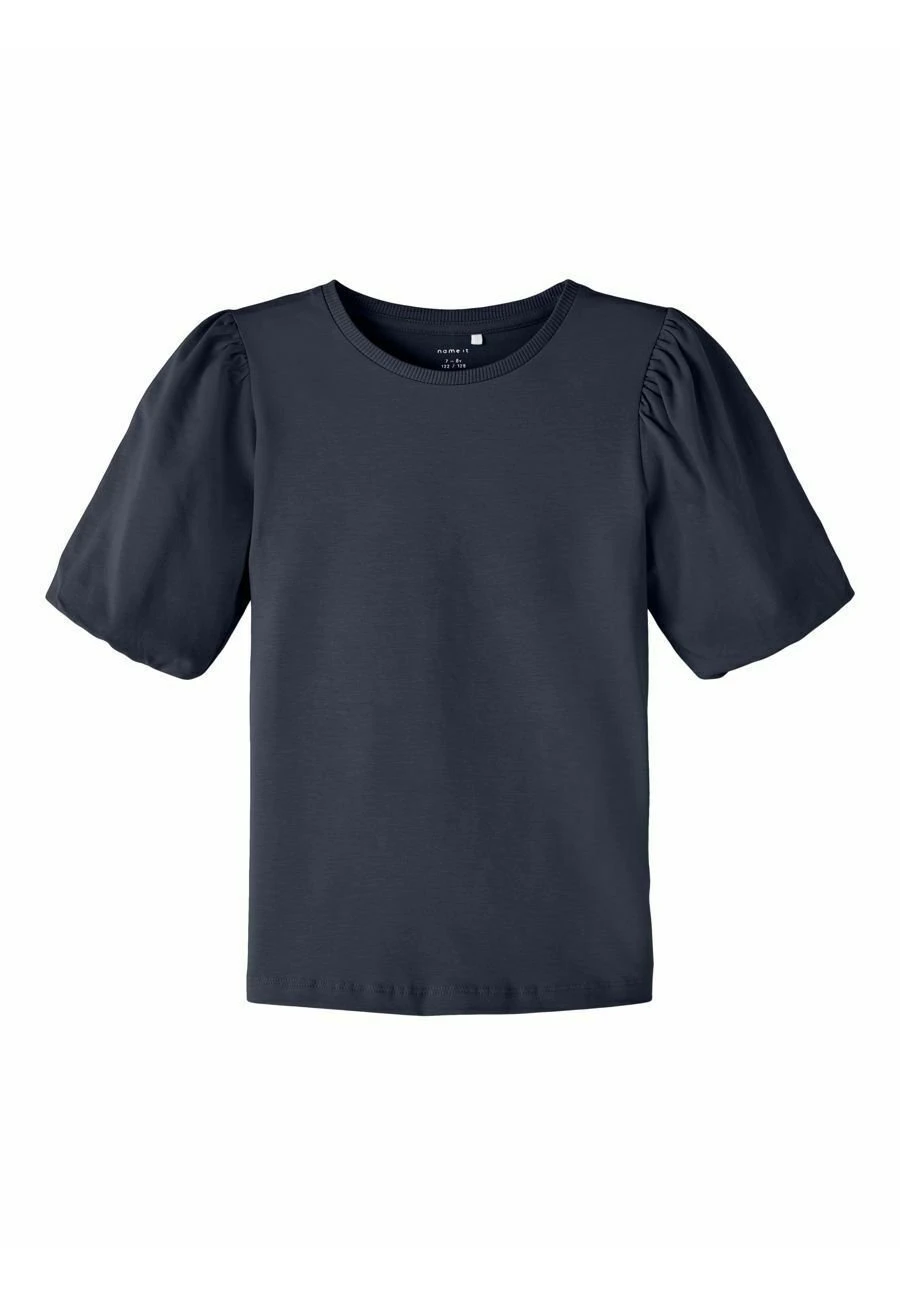 NAME IT Ballonärmel - T-Shirt Basic - Dark Sapphire 1 NAME IT Ballonärmel - T-Shirt Basic - Dark Sapphire