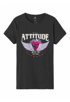 NAME IT Regular Fit - T-Shirt Print - Black