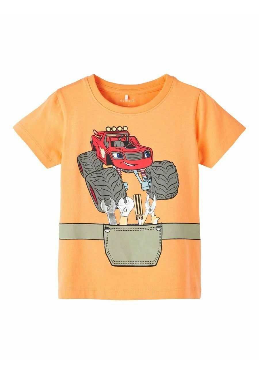 NAME IT Blaze Und Die Monster-Maschinen - T-Shirt Print - Mock Orange 1 NAME IT Blaze Und Die Monster-Maschinen - T-Shirt Print - Mock Orange