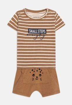 NAME IT Nbnoleo Set - T-Shirt Print - Toasted Coconut