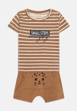 NAME IT Nbnoleo Set - T-Shirt Print - Toasted Coconut