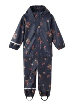 NAME IT Nmfdry Rain Flower Suspenders Set - Regenjas - Dark Sapphire