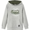 NAME IT Nkmleco Ls Wh Bru Noos - Hoodie - Grey Melange