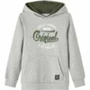 NAME IT Nkmleco Ls Wh Bru Noos - Hoodie - Grey Melange