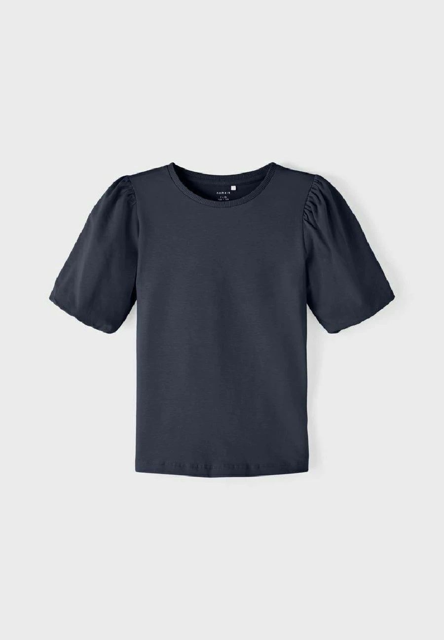 NAME IT Ballonärmel - T-Shirt Basic - Dark Sapphire 3 NAME IT Ballonärmel - T-Shirt Basic - Dark Sapphire - Afbeelding 3