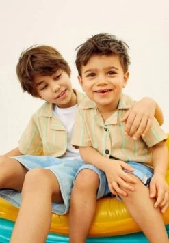 NAME IT Kurzarm - Overhemd - Humus