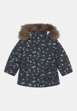 NAME IT Faux Fur Flower Jacket - Winterjas - Dark Sapphire