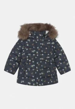 NAME IT Faux Fur Flower Jacket - Winterjas - Dark Sapphire