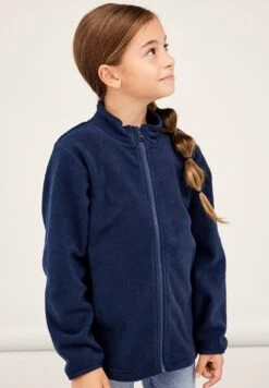 NAME IT Nknspektra Cardigan Unisex - Fleecejas - Dark Sapphire