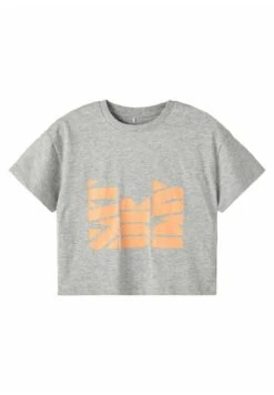 NAME IT Loose Fit - T-Shirt Print - Grey Melange
