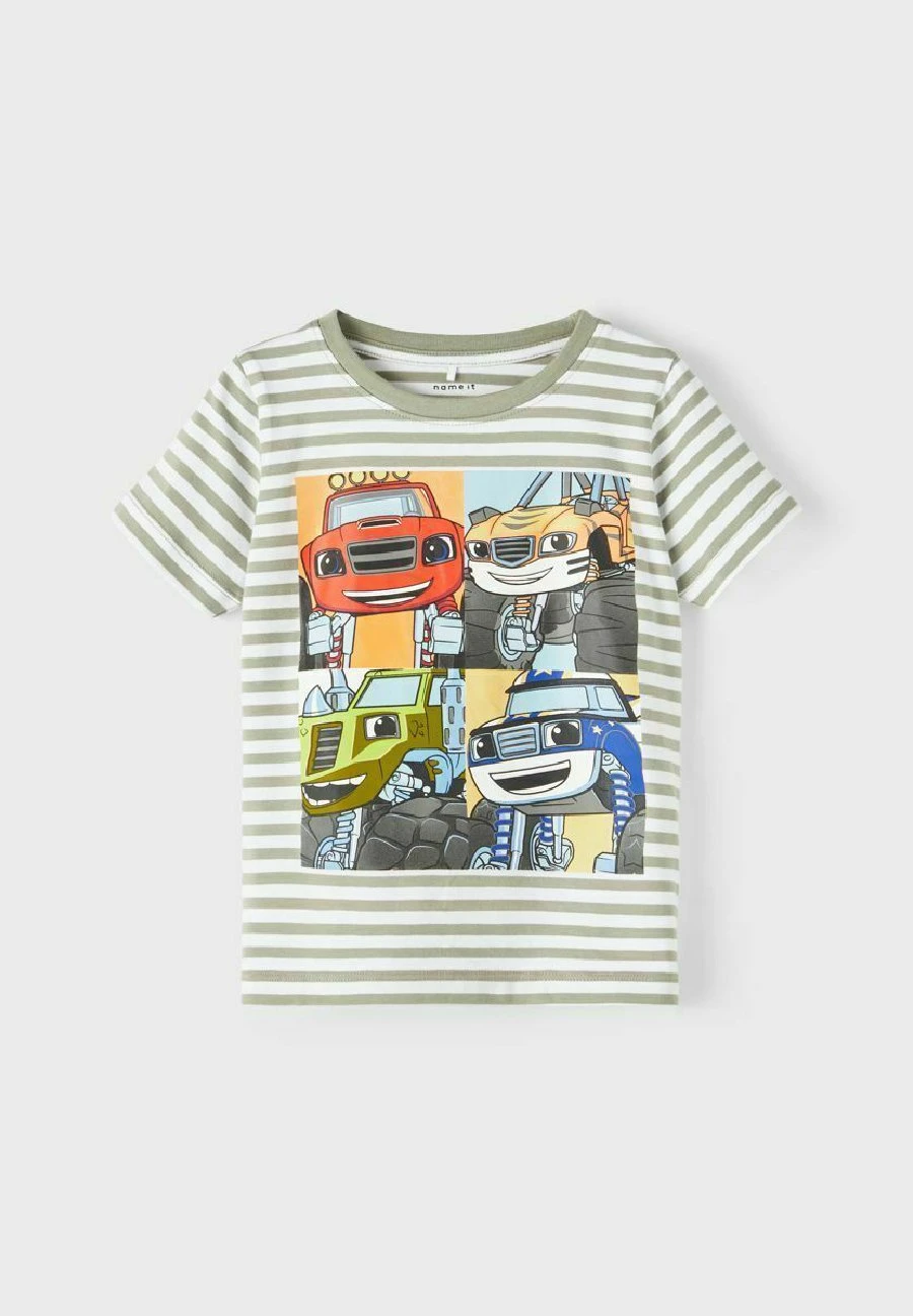 NAME IT Blaze Und Die Monster-Maschinen - T-Shirt Print - Dried Sage 3 NAME IT Blaze Und Die Monster-Maschinen - T-Shirt Print - Dried Sage - Afbeelding 3