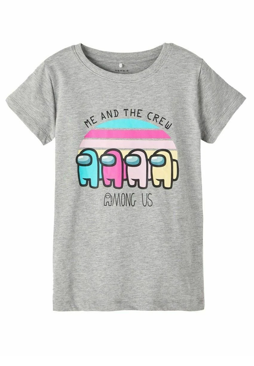 NAME IT Among Us - T-Shirt Print - Grey Melange 1 NAME IT Among Us - T-Shirt Print - Grey Melange