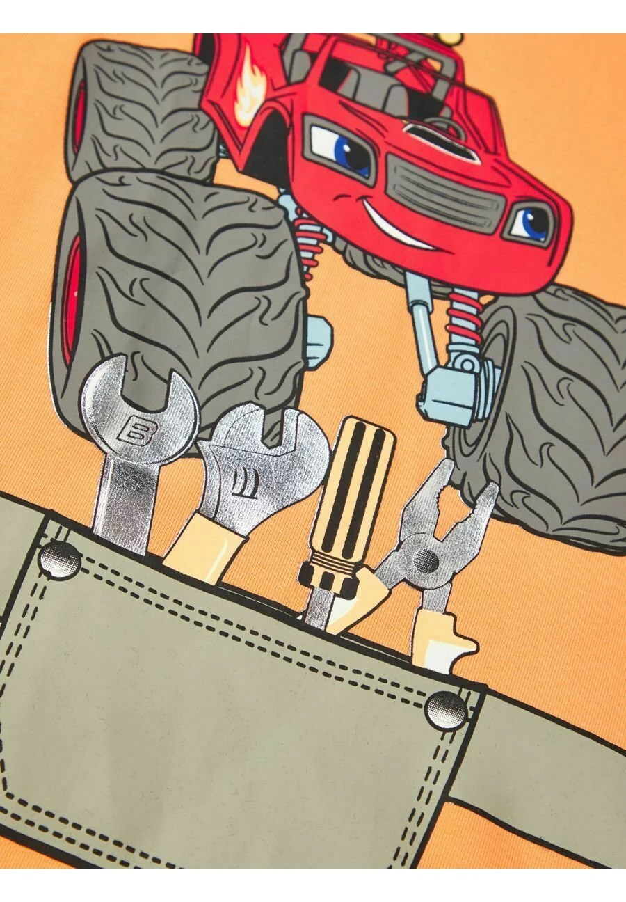 NAME IT Blaze Und Die Monster-Maschinen - T-Shirt Print - Mock Orange 3 NAME IT Blaze Und Die Monster-Maschinen - T-Shirt Print - Mock Orange - Afbeelding 3