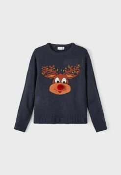 NAME IT Nknrichristmasls- Trui - Dark Sapphire -NAME IT Winkel 71a08dba4b484d2d8d2199c4c6771ae0