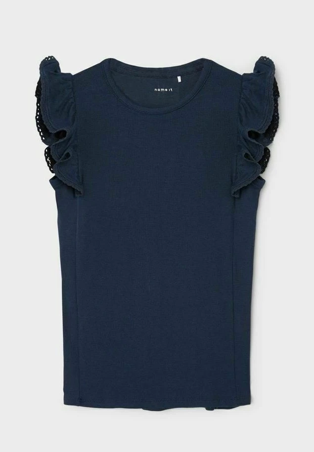 NAME IT Regular Fit - T-Shirt Basic - Dark Sapphire 4 NAME IT Regular Fit - T-Shirt Basic - Dark Sapphire - Afbeelding 4