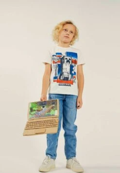 NAME IT Minecraft - T-Shirt Print - White Alyssum