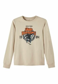 NAME IT Mit Langen Ärmeln Print - Longsleeve - Humus