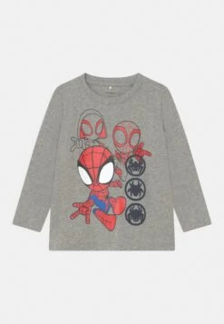 NAME IT Nmmovei Spidey Box Unisex - Longsleeve - Grey Melange