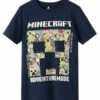 NAME IT Minecraft - T-Shirt Print - Dark Sapphire