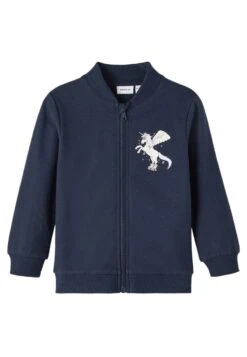 NAME IT Nmfbascha Ls Swe Unb Pb - Sweater Met Rits - Dark Sapphire