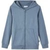 NAME IT Nkmnesweat Card Hood - Sweater Met Rits - Blue
