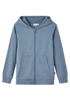 NAME IT Nkmnesweat Card Hood - Sweater Met Rits - Blue