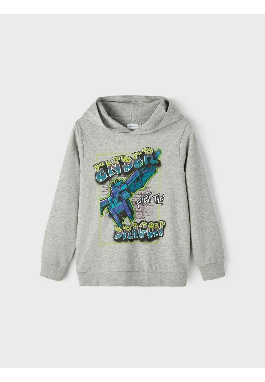 NAME IT Minecraft - Hoodie - Grey Melange 4 NAME IT Minecraft - Hoodie - Grey Melange - Afbeelding 4