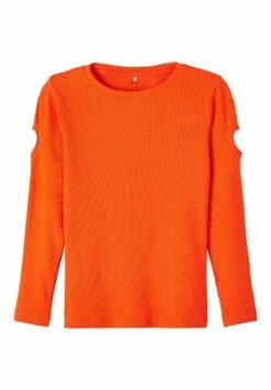 NAME IT Mit Langen Ärmeln Slim - Longsleeve - Scarlet Ibis