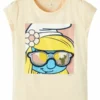 NAME IT Nmfani Smurfs Ss Vde - T-Shirt Print - Créme De Pêche