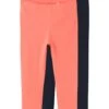 NAME IT Nkfvivian Capri 2 Pack - Legging - Coral/Dark Sapphire