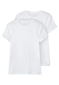 NAME IT Nkmt Slim 2Pack - T-Shirt Basic - Bright White