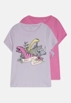 NAME IT Nmfbrigita 2 Pack - T-Shirt Print - Purple Heather