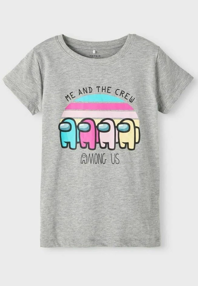 NAME IT Among Us - T-Shirt Print - Grey Melange 4 NAME IT Among Us - T-Shirt Print - Grey Melange - Afbeelding 4