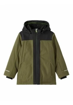 NAME IT Colorblock - Outdoorjas - Olive Night