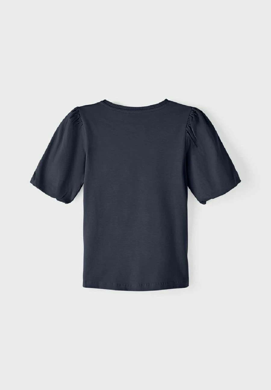 NAME IT Ballonärmel - T-Shirt Basic - Dark Sapphire 2 NAME IT Ballonärmel - T-Shirt Basic - Dark Sapphire - Afbeelding 2