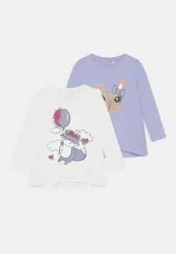 NAME IT Nmfviolet Loose - Longsleeve - White Alyssum