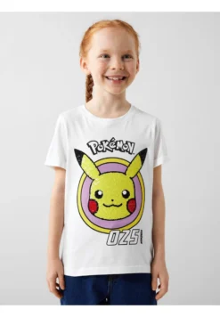 NAME IT Nkfjunna Pokemon Sky Unisex - T-Shirt Print - White Alyssum